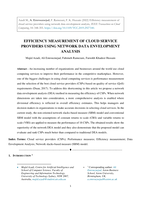 Efficiency Measurement of Cloud Service Providers Using Network Data Envelopment Analysis