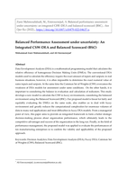Balanced Performance Assessment under uncertainty: An Integrated CSW-DEA and Balanced Scorecard (BSC)