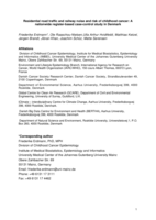 Residential road traffic and railway noise and risk of childhood cancer: A nationwide register-based case-control study in Denmark