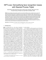 NPT-Loss: Demystifying face recognition losses with Nearest Proxies Triplet