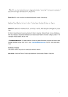 Why are most colorectal cancers diagnosed outside of screening? A retrospective analysis of data from the English bowel screening programme