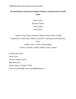 The Automaticity of Positive and Negative Thinking: A Scoping Review of Mental Habits
