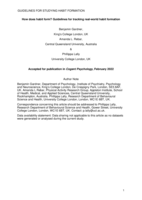 How does habit form? Guidelines for tracking real-world habit formation