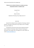 Reflective and non-reflective influences on cannabis use among undergraduate students: A qualitative study