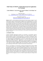 Field Trials of CHAFF: CubeSat Hyperspectral Application For Farming