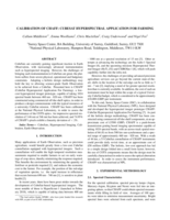 Calibration of Chaff: Cubesat Hyperspectral Application for Farming