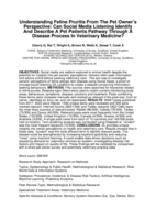Understanding feline pruritis from the pet owners perspective: can social media listening identify and describe a pet patients pathway through a disease process in veterinary medicine?
