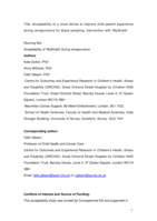 Acceptability of a novel device to improve child patient experience during venepuncture for blood sampling: Intervention with ‘MyShield’