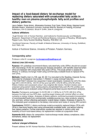 Impact of a food-based dietary fat exchange model for replacing dietary saturated with unsaturated fatty acids in healthy men on plasma phospholipids fatty acid profiles and dietary patterns