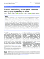 Towards standardizing retinal optical coherencetomography angiography: a review