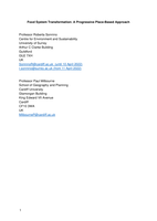 Food system transformation: a progressive place-based approach