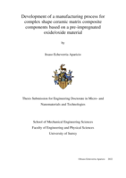 Development of a manufacturing process for complex shape ceramic matrix composite components based on a pre-impregnated oxide/oxide material