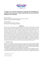 Creating a new research community on detection and classification of acoustic scenes and events: Lessons from the first ten years of DCASE challenges and workshops