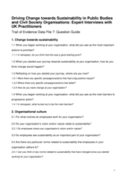 Data Supporting: Driving Change towards Sustainability in Public Bodies and Civil Society Organisations: Expert Interviews with UK practitioners