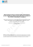 Mental Health Presentations Across Health Care Settings During the First 9 Months of the COVID-19 Pandemic in England: Retrospective Observational Study