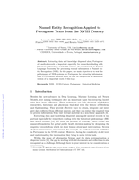 Named Entity Recognition Applied to Portuguese Texts from the XVIII Century
