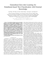 Generalised Zero-shot Learning for Entailment-based Text Classification with External Knowledge