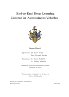 End-to-End Deep Learning Control for Autonomous Vehicles