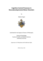 Cognitive Control Processes in Neurodevelopmental Motor Disorders