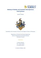Wetting of Soluble and Insoluble Heterogeneous Food Surfaces