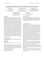 Biographical Semi-Supervised Relation Extraction Dataset