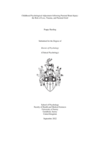 Childhood Psychological Adjustment following Parental Brain Injury: the Role of Loss, Trauma, and Parental Grief