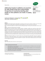Addressing inequity in palliative care provision for older people living with multimorbidity. Perspectives of community-dwelling older people on their palliative care needs: A scoping review