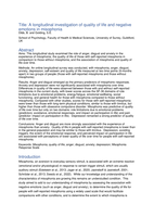 A longitudinal investigation of quality of life and negative emotions in misophonia