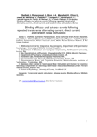 Blinding efficacy and adverse events following repeated transcranial alternating current, direct current, and random noise stimulation
