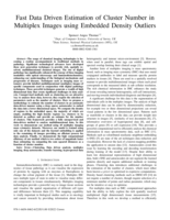 Fast Data Driven Estimation of Cluster Number in Multiplex Images using Embedded Density Outliers