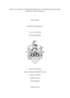 Family Accommodation to Eating Disorder Behaviours in Young People and Associations with Parents’ Distress Intolerance