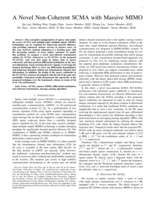 A Novel Non-Coherent SCMA with Massive MIMO