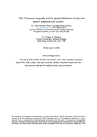 Economic Inequality and the Spatial Distribution of Stop and Search: Evidence from London