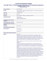 ‘Just little tricks’: an exploration of treating children in pain