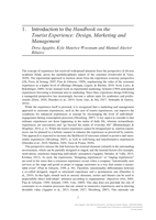 Introduction to the Handbook on the Tourist Experience: Design, Marketing and Management