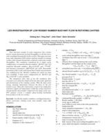 LES INVESTIGATION OF LOW ROSSBY NUMBER BUOYANT FLOW IN ROTATING CAVITIES