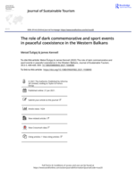 The role of dark commemorative and sport events in peaceful coexistence in the Western Balkans