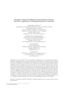 Enzymatic Numerical Spiking Neural Membrane Systems and Their Application in Designing Membrane Controllers