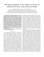 ML-based estimation of the number of devices in industrial networks using unlicensed bands