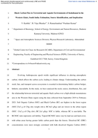 Black carbon flux in terrestrial and aquatic environments of Kodaikanal in the Western Ghats, South India: Estimation, source identification, and implication