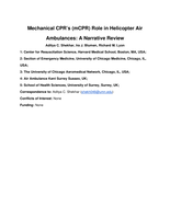 Mechanical Cardiopulmonary Resuscitation's Role in Helicopter Air Ambulances: A Narrative Review