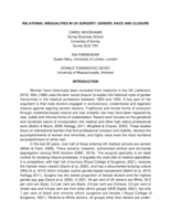 Relational Inequalities in UK Surgery: Gender, Race and Closure
