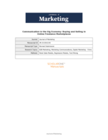 Communication in the Gig Economy: Buying and Selling in Online Freelance Marketplaces