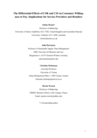 The Differential Effects of CSR and CSI on Consumer Willingness to Pay: Implications for Service Providers and Retailers