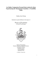 An Online Compassion-Focused Intervention for those Experiencing the Menopausal Transition: A Feasibility Study