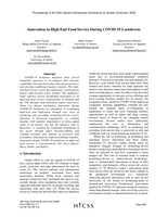 Innovation in High-End Food Service During COVID-19 Lockdowns