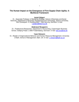 The human impact on the emergence of firm supply chain agility: a multilevel framework
