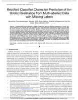 Rectified Classifier Chains for Prediction of Antibiotic Resistance from Multi-labelled Data with Missing Labels