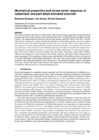 Mechanical properties and stress-strain response of rubberised one-part alkali-activated concrete