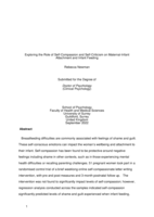 Exploring the Role of Self-Compassion and Self-Criticism on Maternal-Infant Attachment and Infant Feeding